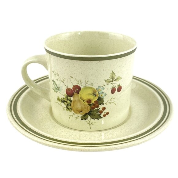 Royal Doulton Lambethware 3 Cup & Saucer Flat Bottom Cornwell L.S.1015 England - Picture 3 of 10